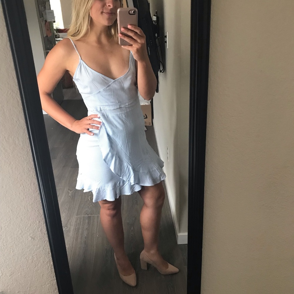 Light blue striped dress!